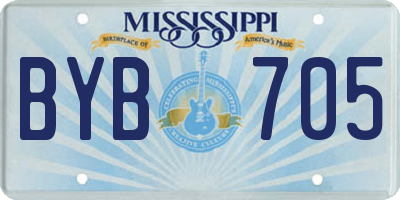 MS license plate BYB705