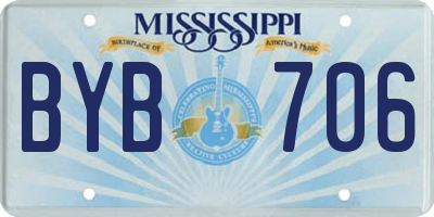 MS license plate BYB706