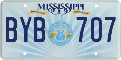MS license plate BYB707