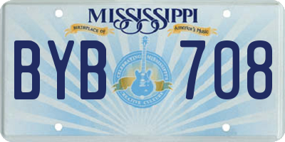 MS license plate BYB708