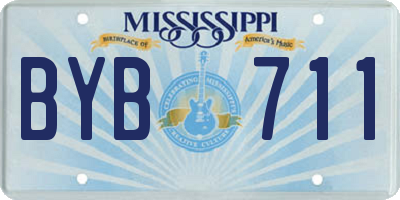 MS license plate BYB711