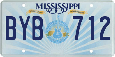 MS license plate BYB712
