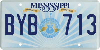 MS license plate BYB713