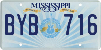 MS license plate BYB716