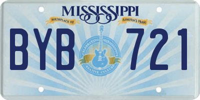 MS license plate BYB721