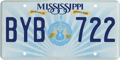 MS license plate BYB722