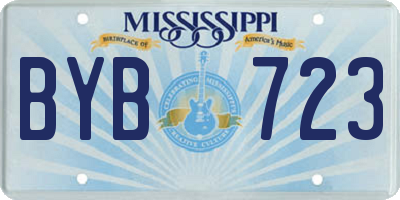 MS license plate BYB723