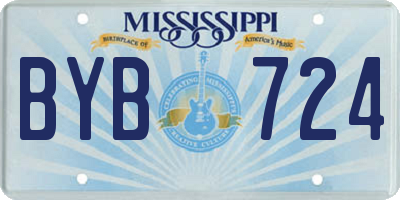 MS license plate BYB724