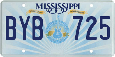 MS license plate BYB725