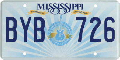 MS license plate BYB726