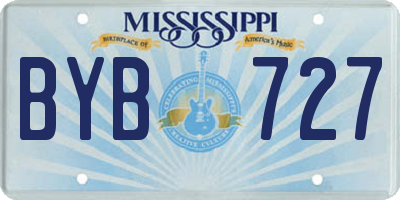 MS license plate BYB727