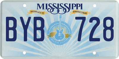 MS license plate BYB728
