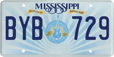 MS license plate BYB729