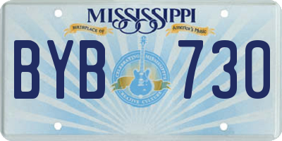 MS license plate BYB730