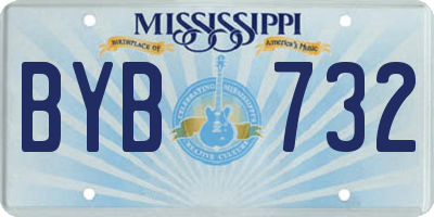 MS license plate BYB732