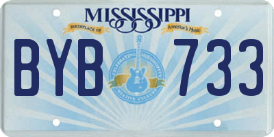 MS license plate BYB733