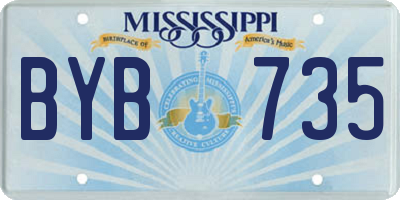 MS license plate BYB735
