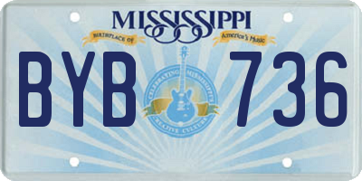 MS license plate BYB736