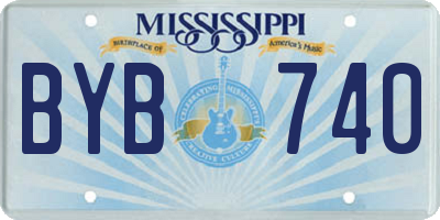 MS license plate BYB740