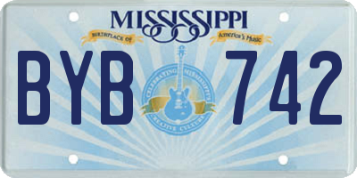 MS license plate BYB742