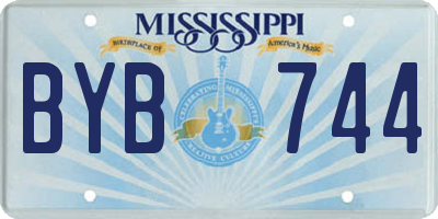 MS license plate BYB744