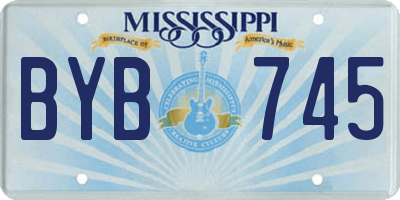 MS license plate BYB745