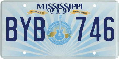 MS license plate BYB746