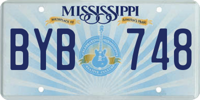MS license plate BYB748