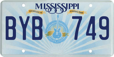 MS license plate BYB749