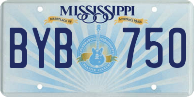 MS license plate BYB750
