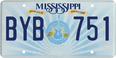 MS license plate BYB751