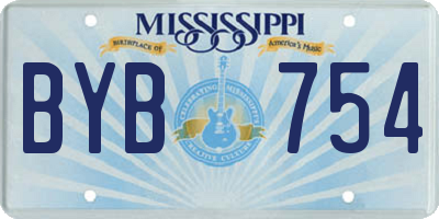 MS license plate BYB754