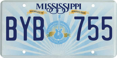 MS license plate BYB755