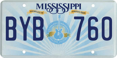MS license plate BYB760