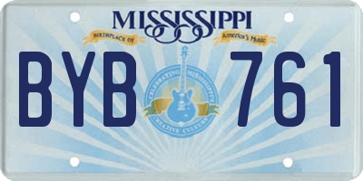 MS license plate BYB761