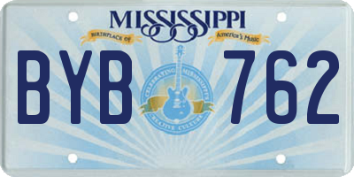 MS license plate BYB762