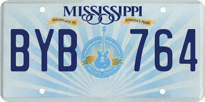 MS license plate BYB764