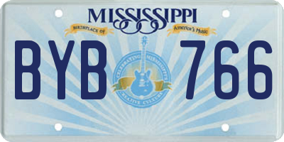MS license plate BYB766