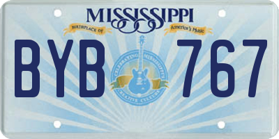 MS license plate BYB767