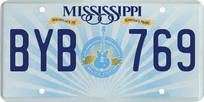 MS license plate BYB769