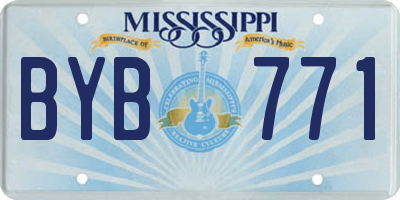 MS license plate BYB771