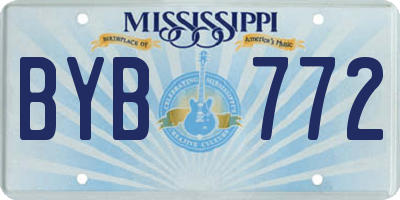 MS license plate BYB772