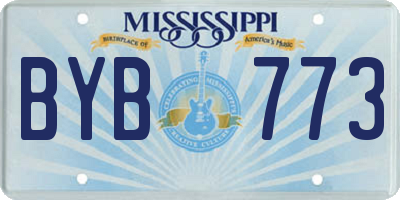 MS license plate BYB773