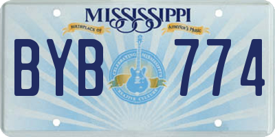 MS license plate BYB774