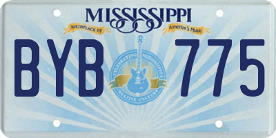 MS license plate BYB775