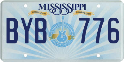 MS license plate BYB776