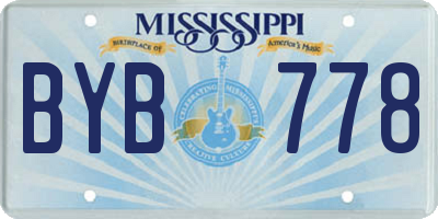 MS license plate BYB778