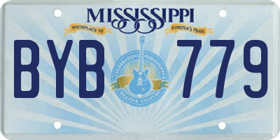 MS license plate BYB779