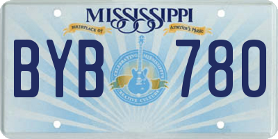 MS license plate BYB780