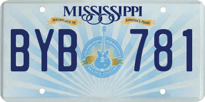 MS license plate BYB781